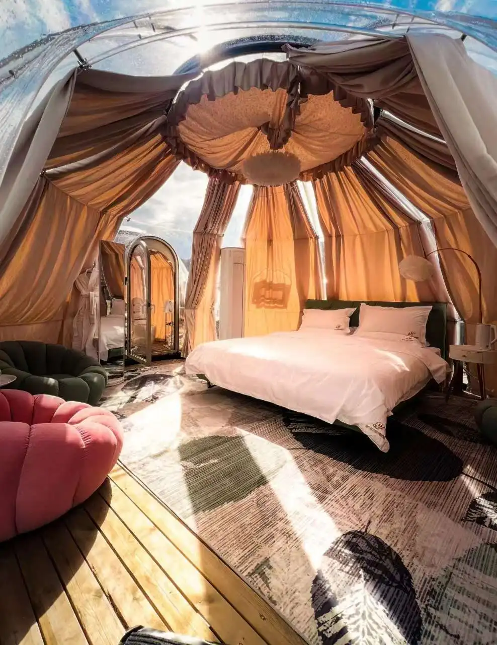 bubble room transparent bubble Transparent room hotel starry sky room mini greenhouse villa Poly dome house