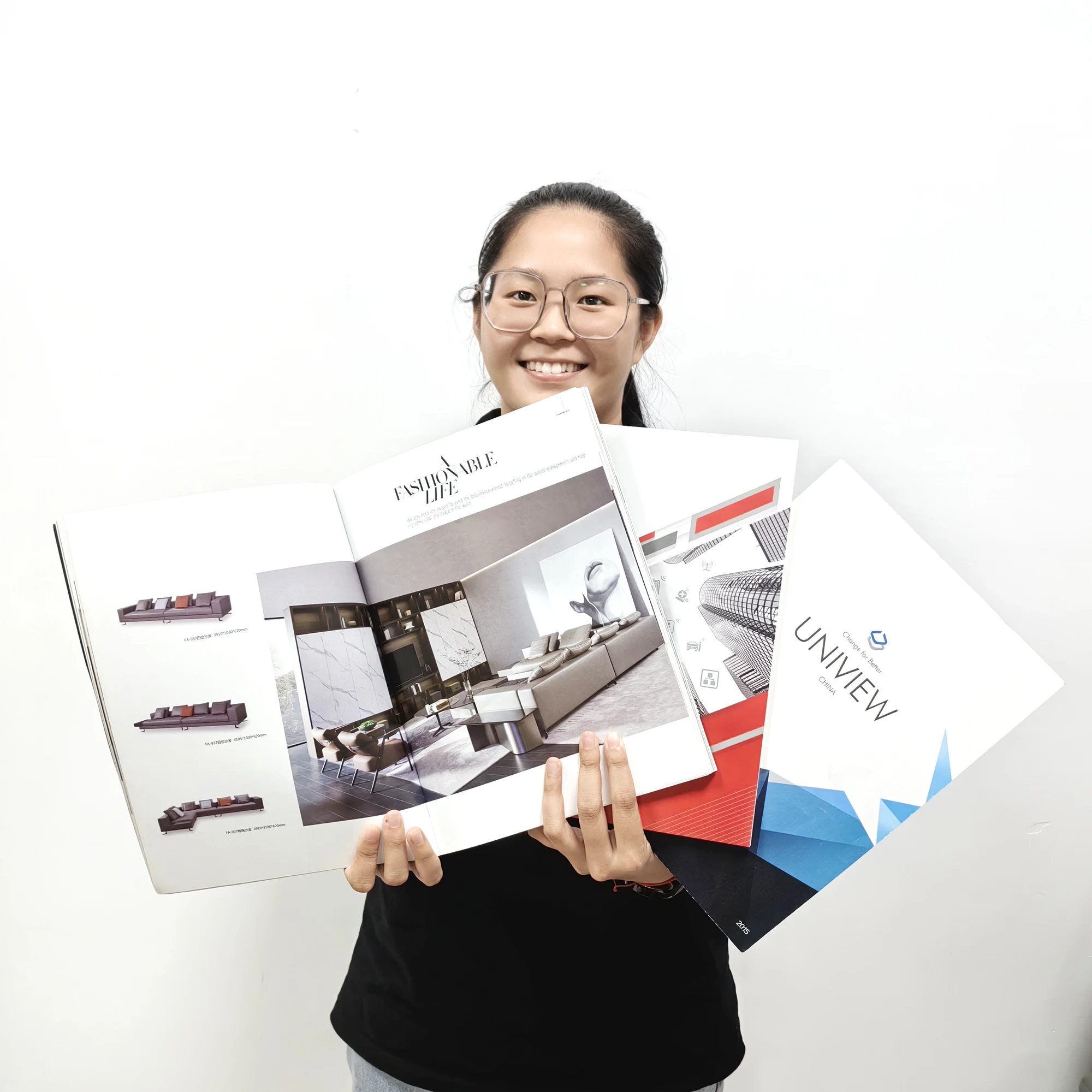 Custom color softcover small catalog booklet brochure user manual journal magazine children novel recipe photo book printing