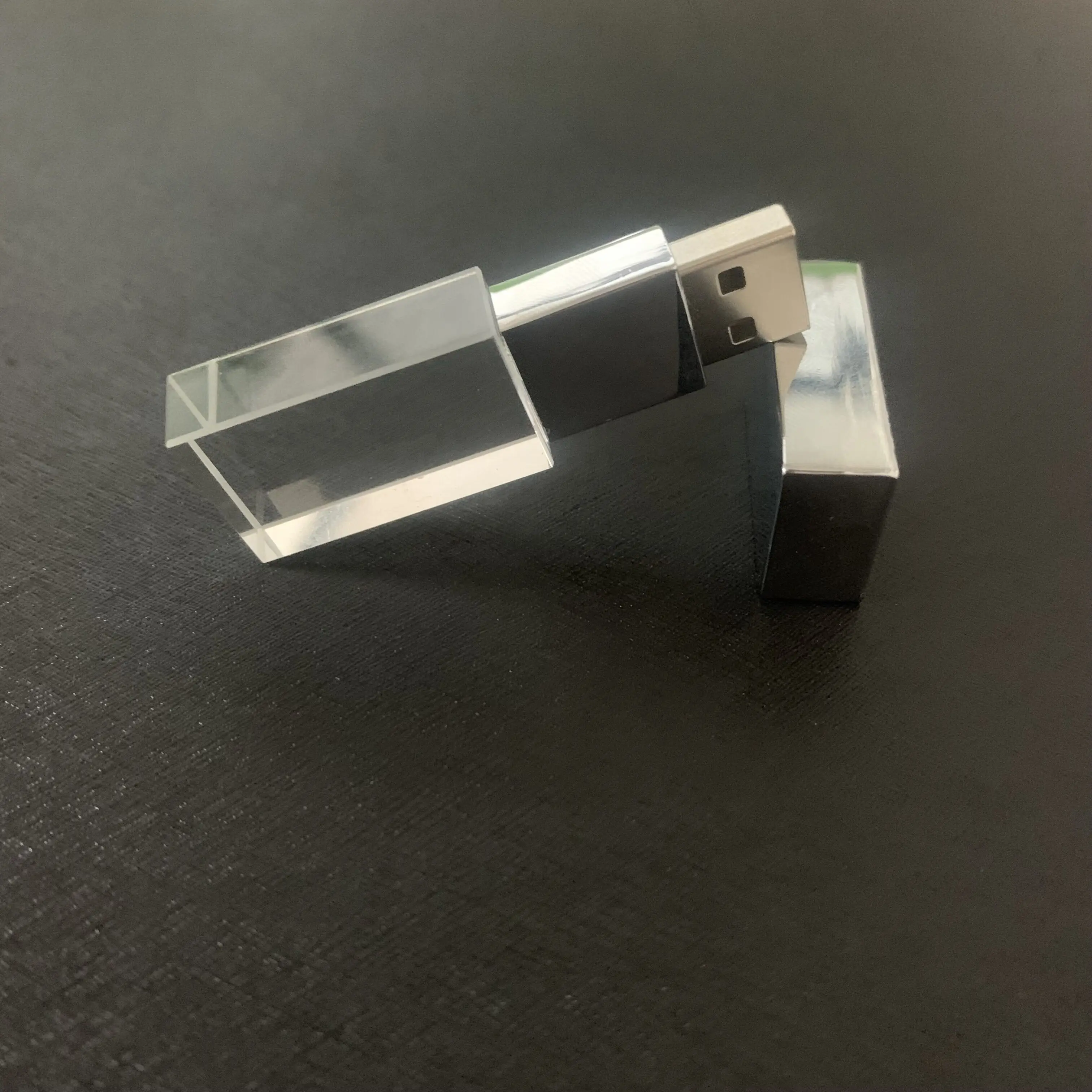 Rose Golden Glass Romantic Wedding Gifts Crystal Flash Drives 8 GB Custom LOGO Glass 32gb Transparent USB Sticks