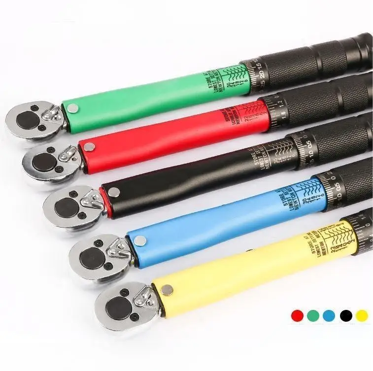 Latest Design Color 23 pcs Torque Wrench Bit Socket Set 1/4' 2-24nm Bike Repair Tool Kit Hand Tool Box