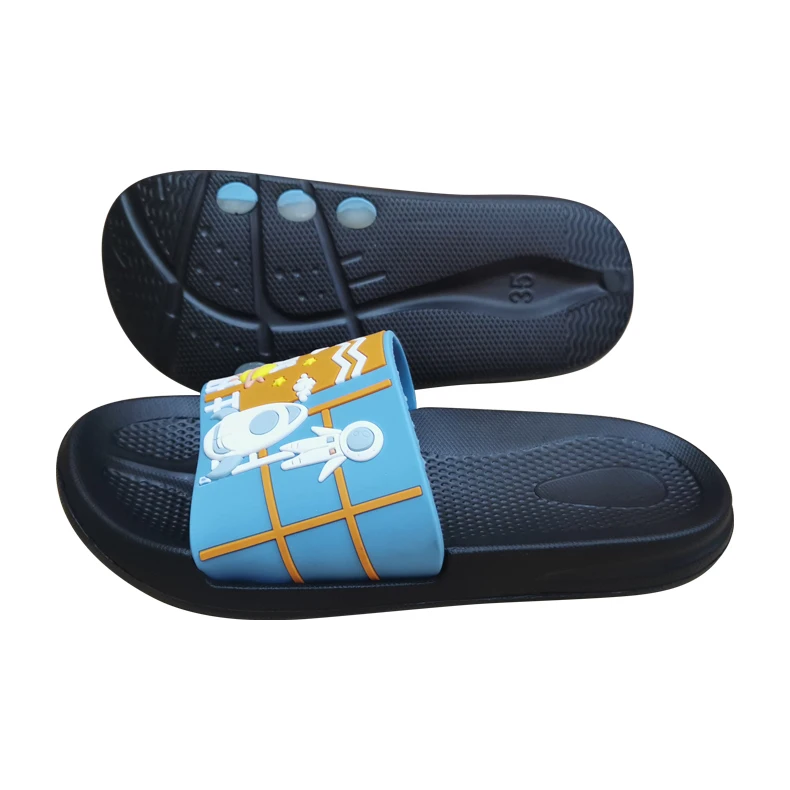 2021 ПВХ Летние Удобные синие уличные мягкие тапочки для мальчиков Eva