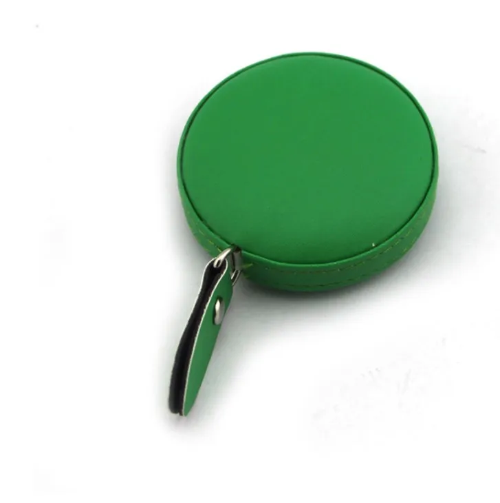
Custom Logo 60-inch 1.5 Meter Round PU Leather Pocket, Tailor Sewing Craft Cloth Tape Measure 
