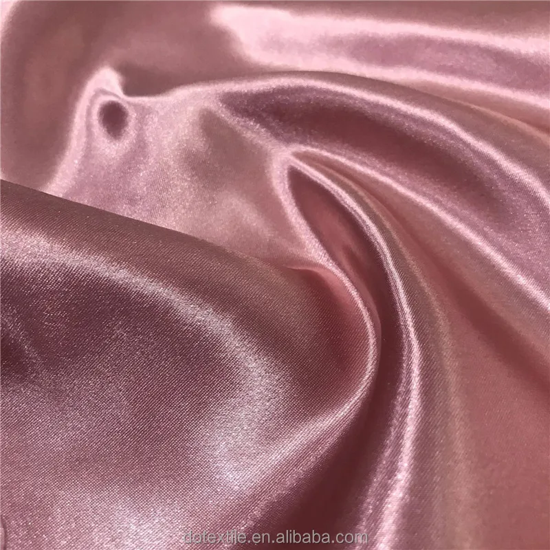 Manufacturer direct 100% polyester 75D*150D comfortable hand feeling formal dress satin fabric at price
