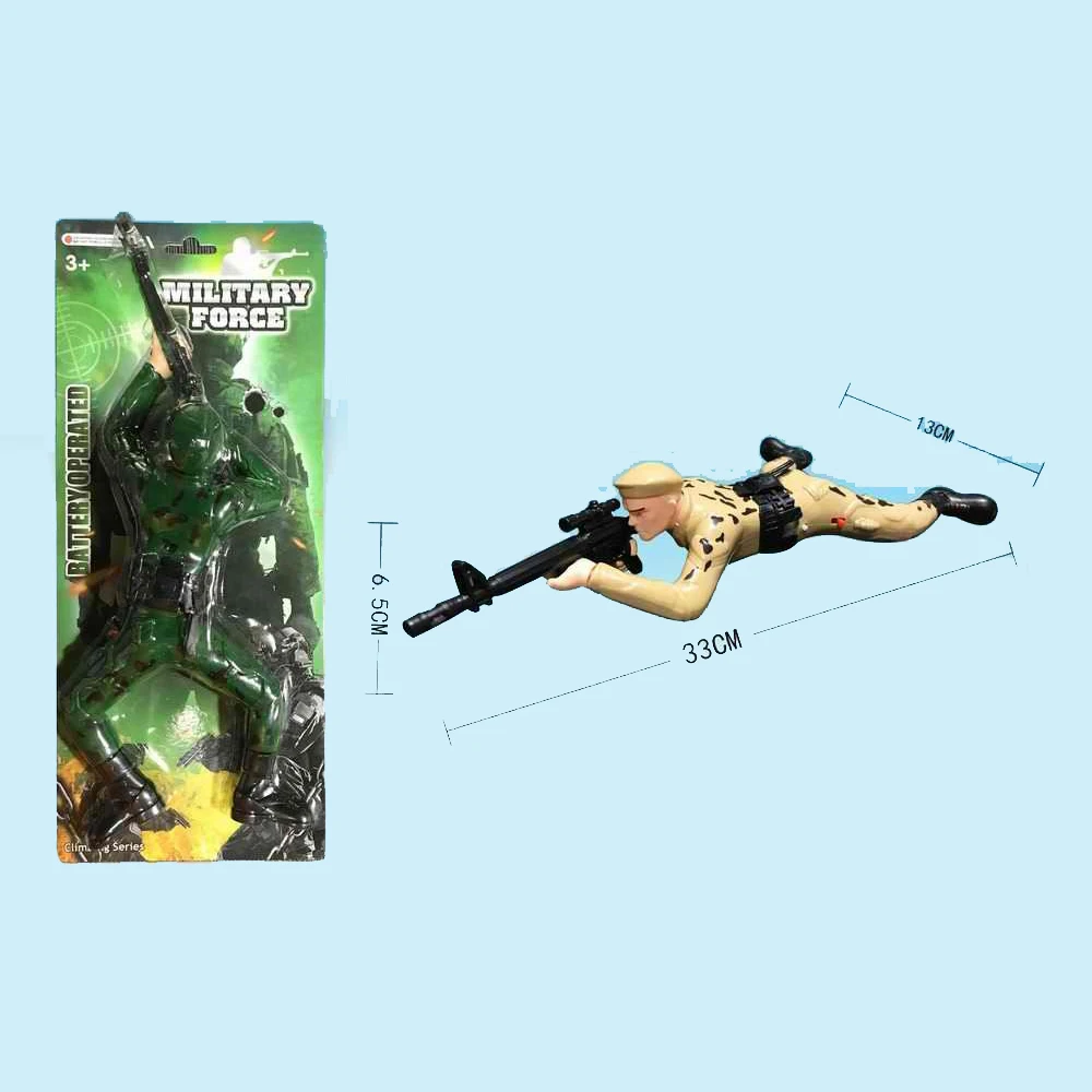 kids gift favors electronic soldier toy crawling man figure toy with sound and light