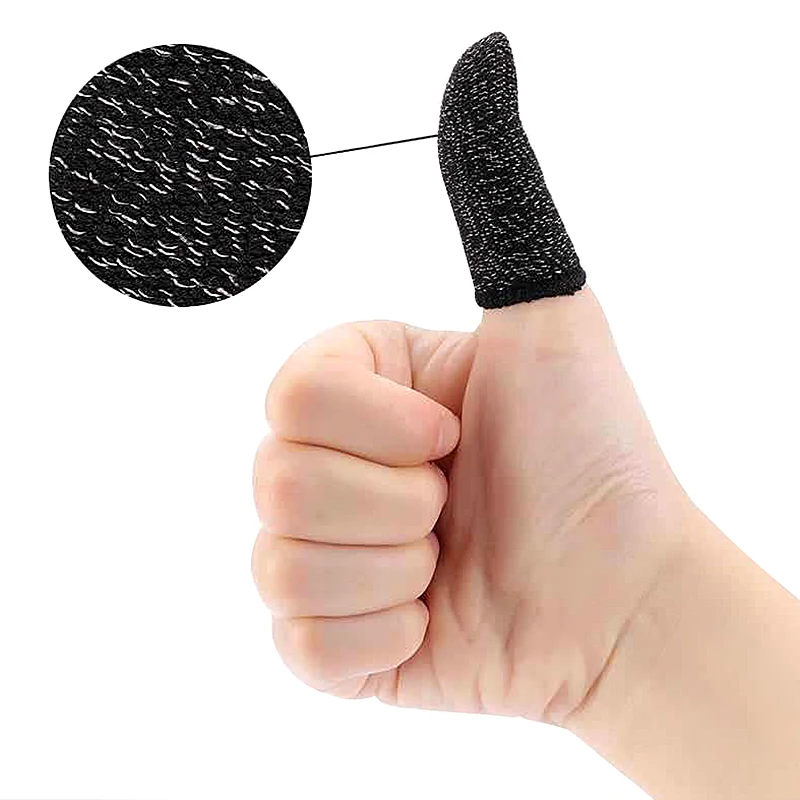 Высокочувствительный с защитой от пота с сенсорным экраном большой палец напальчник для Pubg мобильных игр кончики пальцев с длинными рукавами