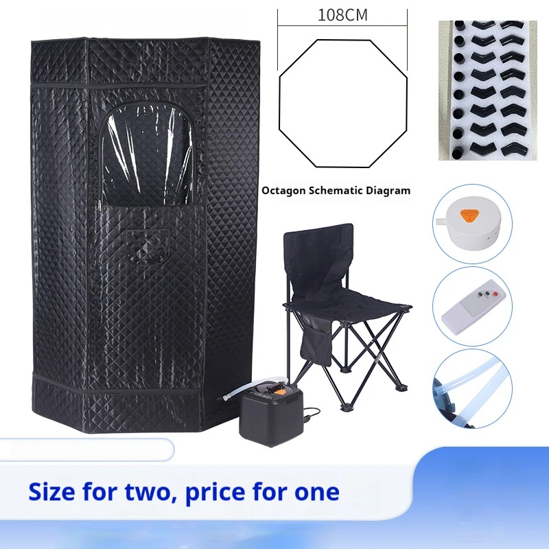 2024 Capsule Device Personal Large Bag Box Home Pot Outdoor Steam Portable Sauna Tent Room 2 Person Manufacturers with Steamer