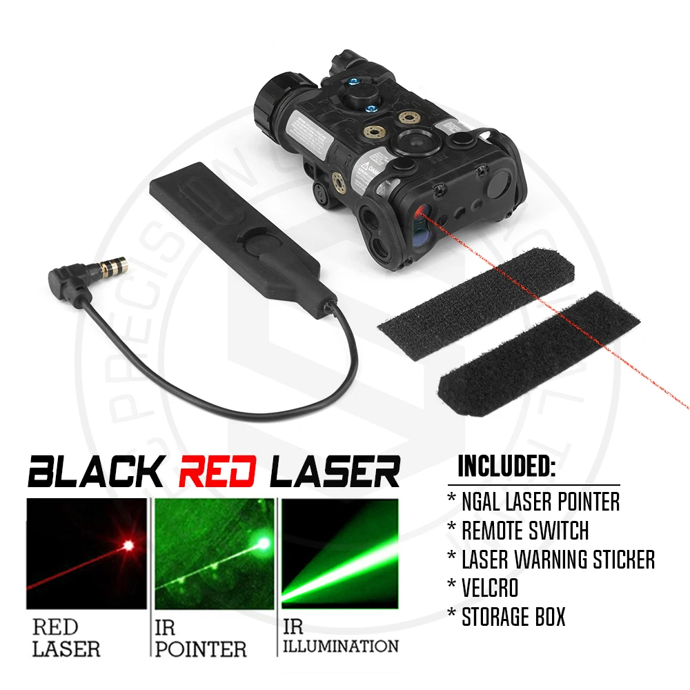 Tactical NGAL Laser Pointer VIS Red Dot Laser Sight Black