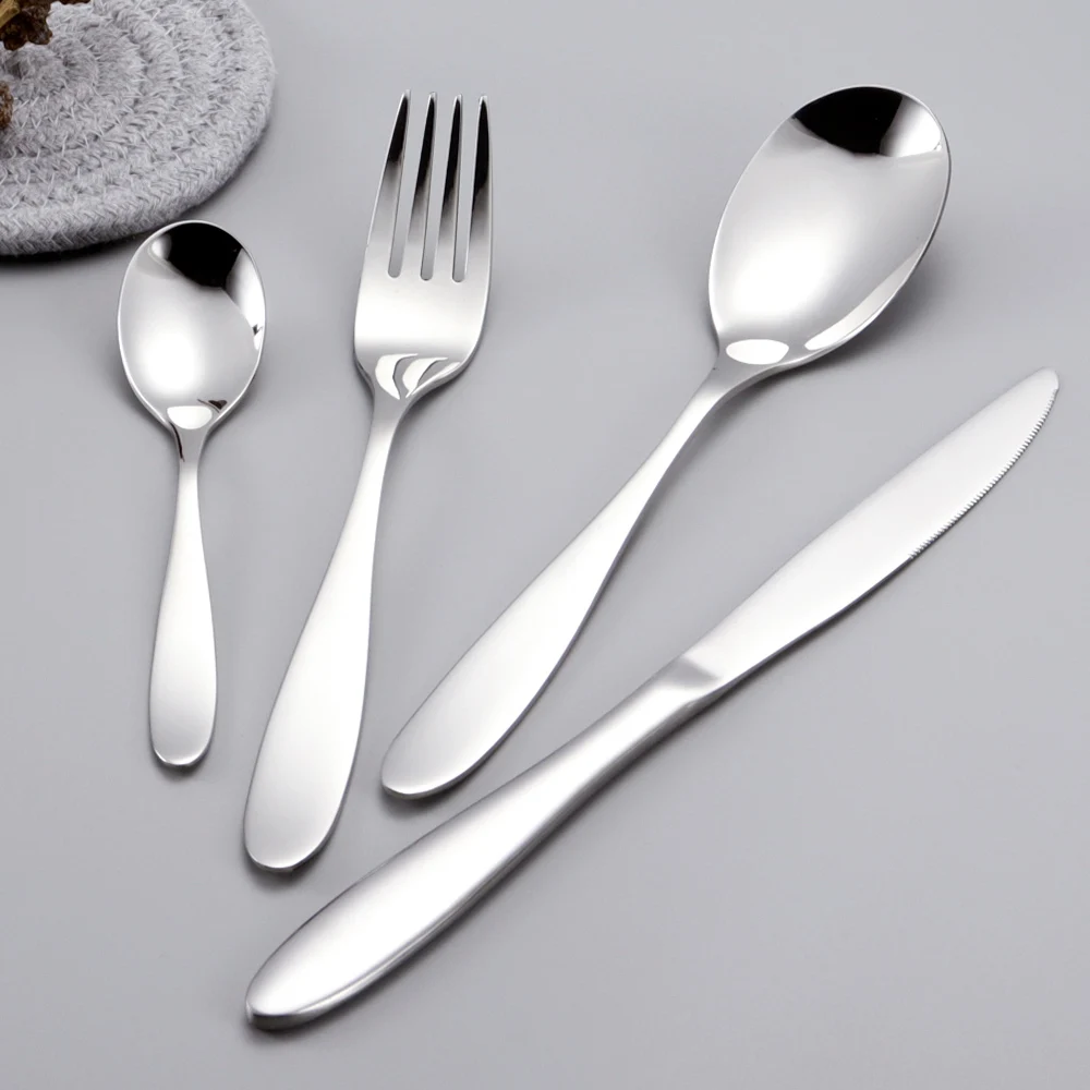 Hot sales  stainless steel restaurants hotels dining flatware sets banquet high end cutleny set
