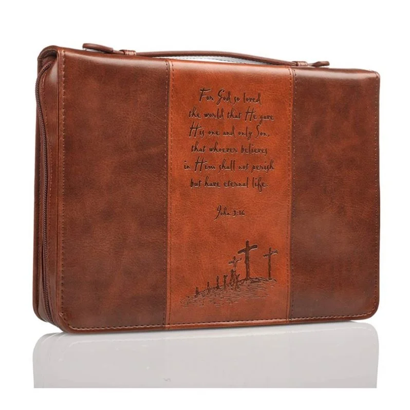 Classic Vintage Durable PU Leather Lightweight Quality Travel Book Holder Bible Cover