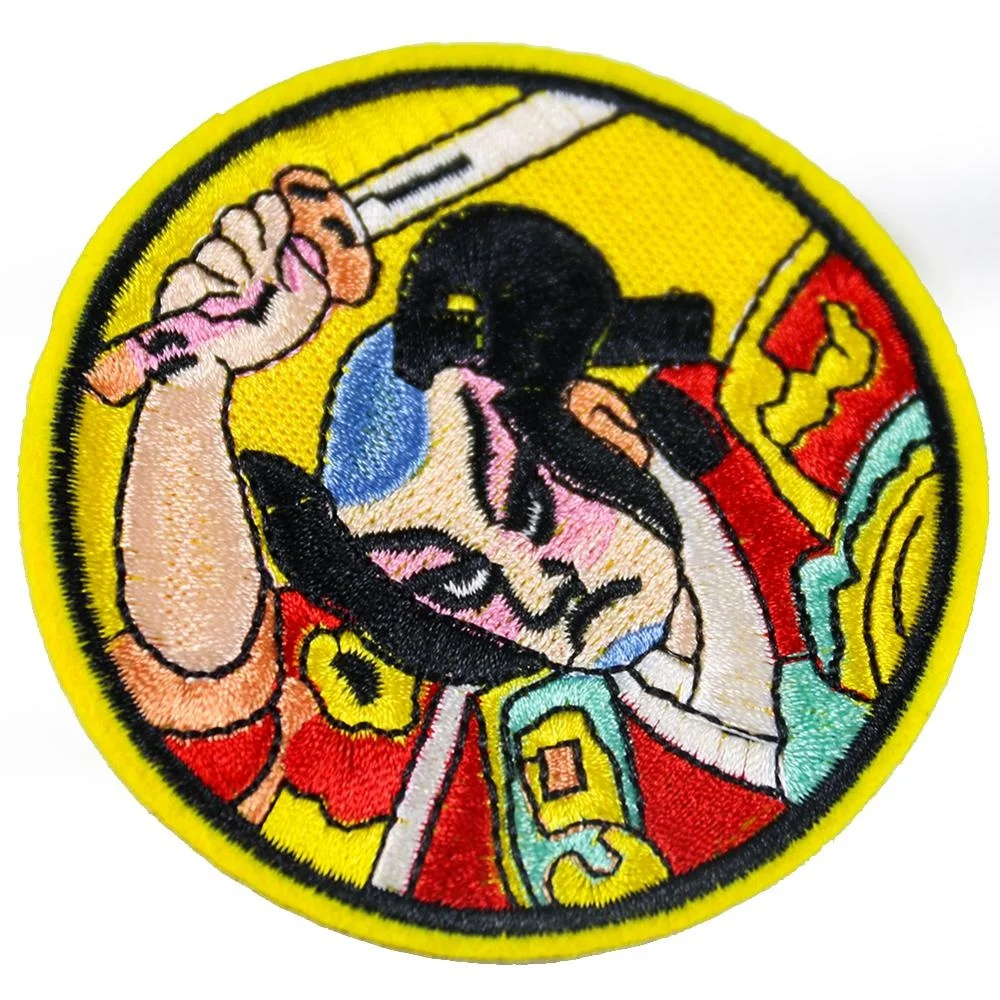 
Wholesale China Manufacture High Quality Samurai Badge Clothes Bag Iron on Sew on Japanese Warrior Patch 