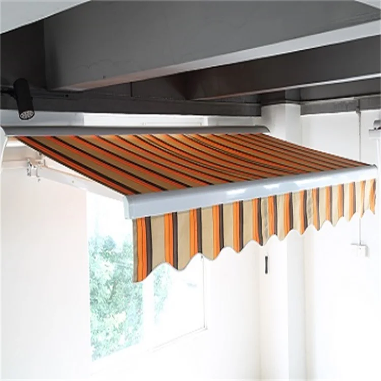 Best price gazebo electronic full box foldable stripe awning