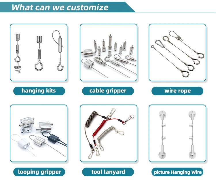 China Manufacturer led fixture hanging kit OEM Metal Steel Spring compression Spiral spring acoustic panel hanging kit