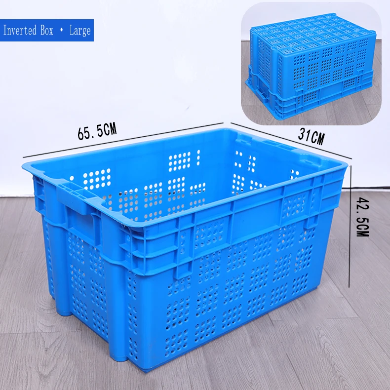 Made in China HDPE Plastic Basket with Wheels and Handles Plastic Baskets for Storage with Cap