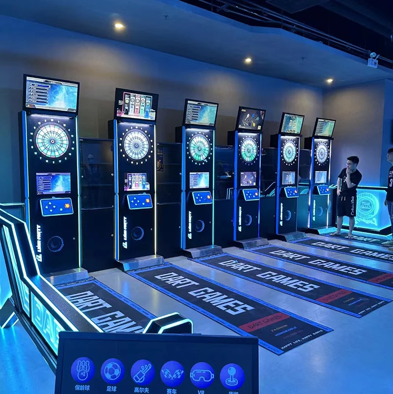 Indoor Dart Machine Coin Operated Arcade Game Bar Sports Video Online Smart Score Calculating System Darts Board Machine