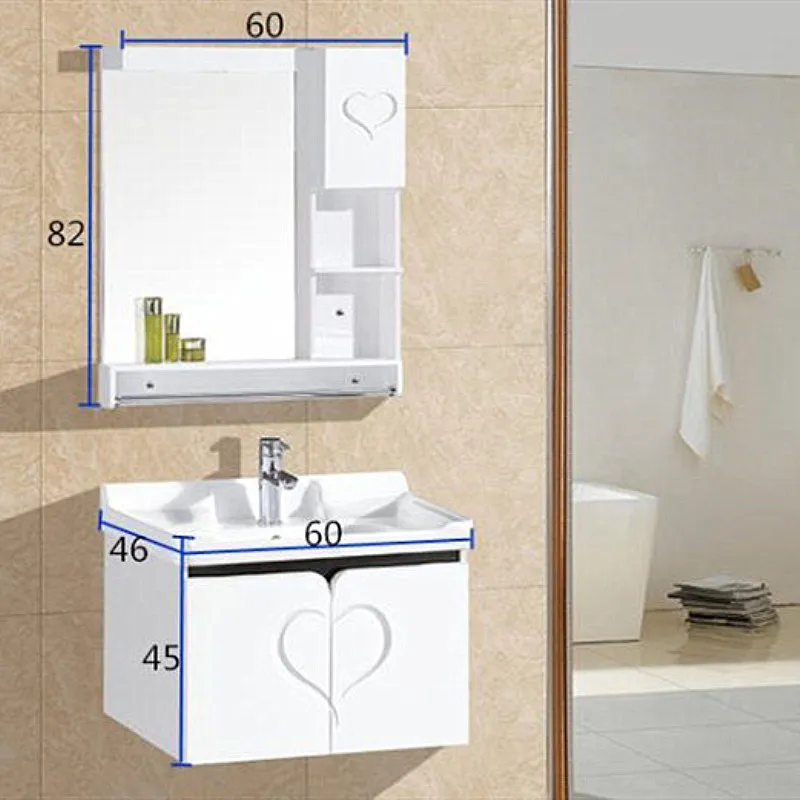 Bathroom Vanity Prefab Drawers Bathroom Cabinet Single Melamine Wood Factory 40 Inch Modern Hotel Home Bathroom Furniture CN;HEN