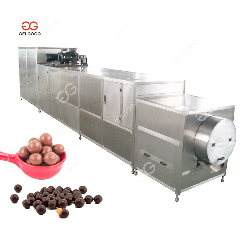 Automatic Small Arabic Cream Truffle Egg Round Bean Forming Rolling  Chocolate Bar Making Machine