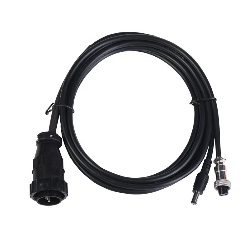 CPC Cable assembly 14 Pin Male Shell AMP Plug to GX12 - 2 PIN FEMALE and BARREL JACK 5521 DC Jack wring harness