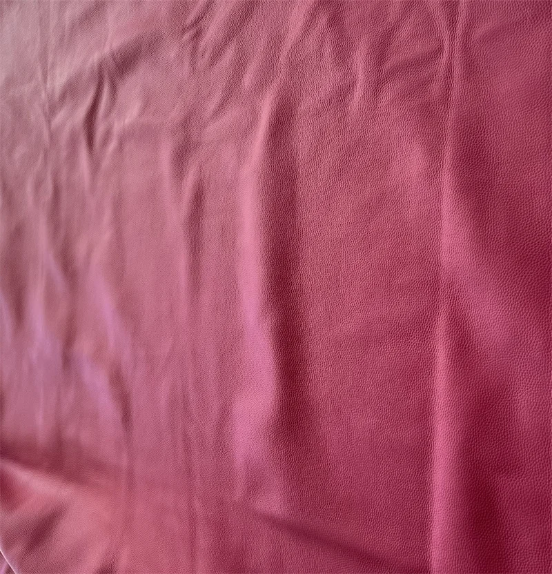 Red color cow hide leather for shoes upper furniture