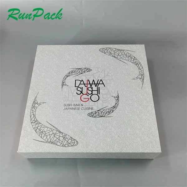 Japanese Sushi packaging lunch box take out Sushi togo take away box black white gift packaging box