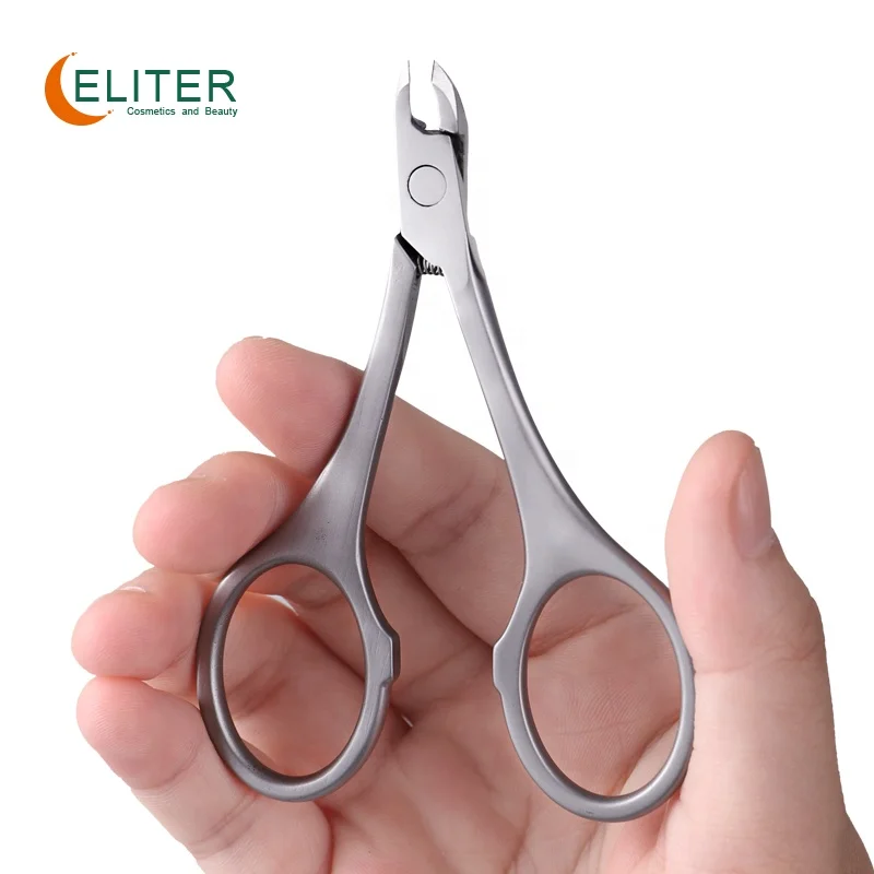 ELITER Manufacturers Beauty Products Scissor Shape Cuticle Nippers Cuticle Nippers Rubber Handle Cuticle Nippers