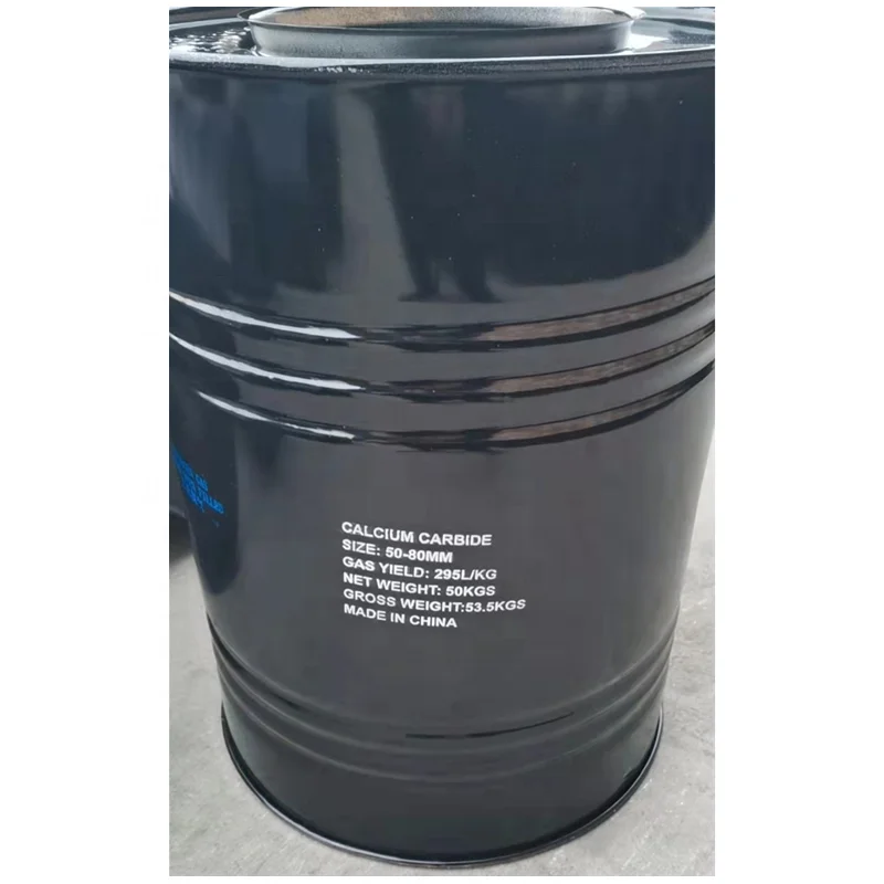 professional manufacturer calcium carbide fruit ripener calcium carbide 50kgdrum 5080mm