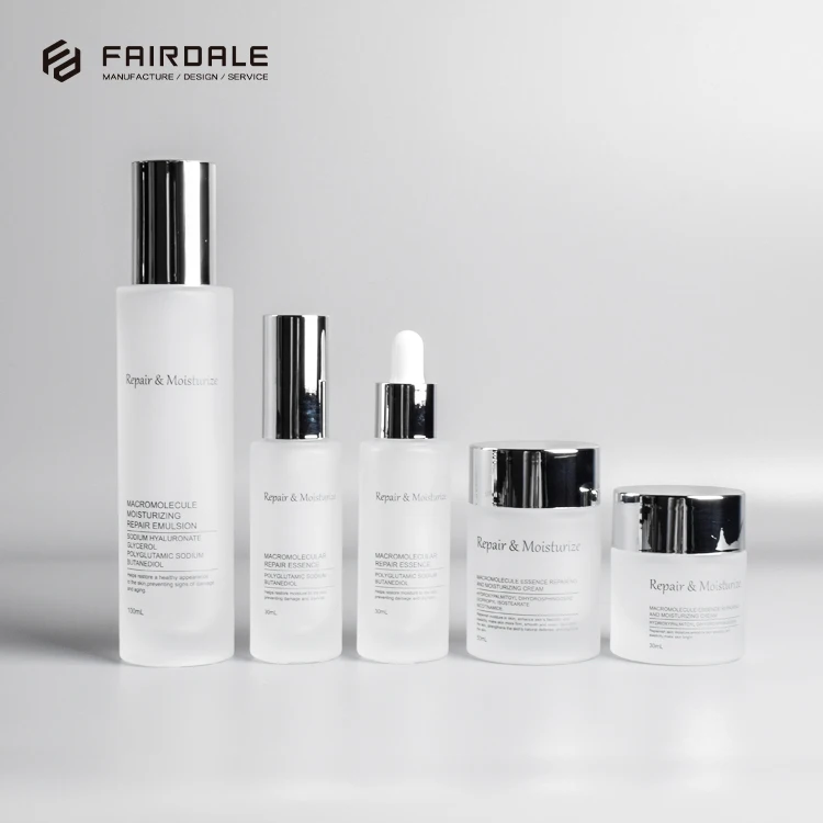 OEM Cheap Price 30ml Cosmetic Packaging Frosted Empty Glass Mini Serum Bottle With Pump