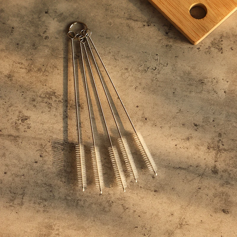 
Кольца разного размера соломенная щетка для чистки комплект из нержавеющей стали Щетинная Кисть Очиститель нейлон соломы кисти кисть для труб 