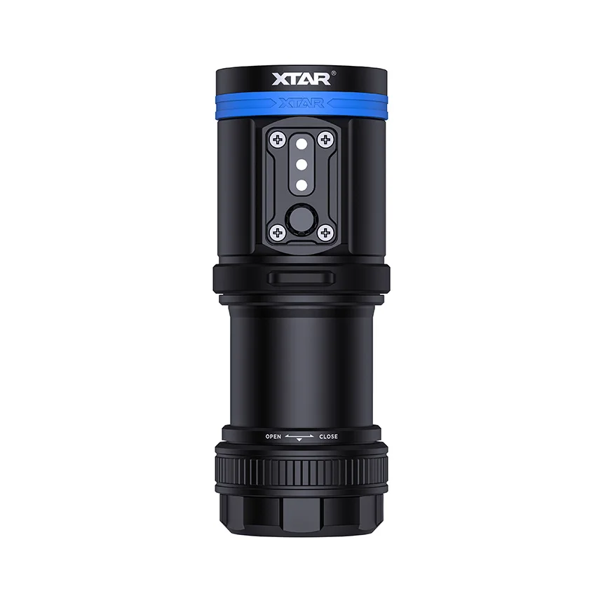 Xtar D30 4000 Lumens High Cri Floodlight Underwater Photography Video Flashlight with Red Blue Uv Purple Light