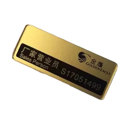 2023 Sublimation Printing Windows Doors Part ID Nameplate Silver Gold Aluminium Alloy Name Tag Plate