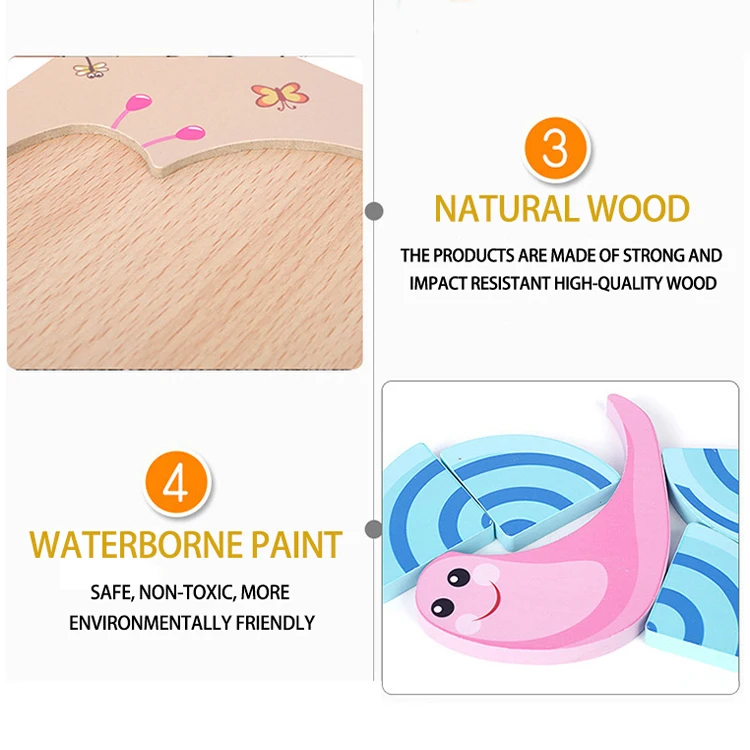 Toy Montessori Souptoys 3D Puzzle Car Wooden Kids Toys