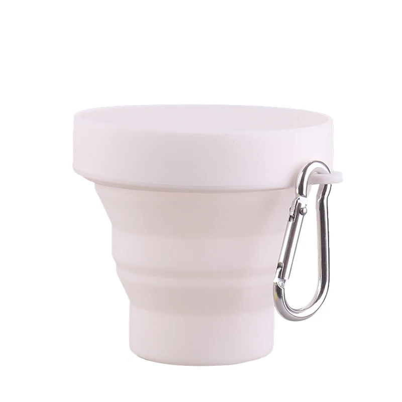 Private Logo Custom Reusable Travel Cup Foldable Foldable Silicone Coffee Cup Portable Folding Cup