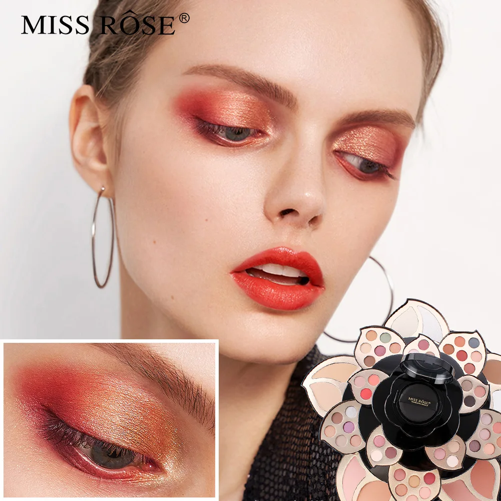 MISS ROSE черный большой цветок сливы поднос для макияжа многофункциональный набор с перекрестными краями полный частная марка
