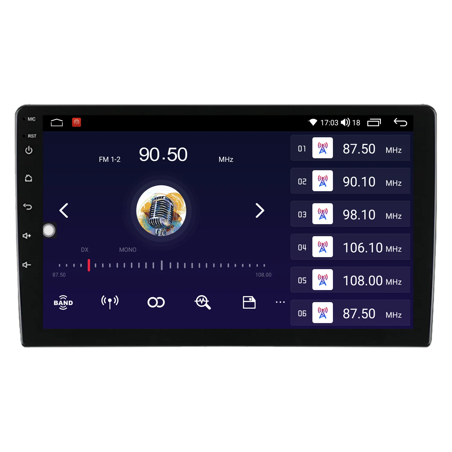 Автомагнитола на Android автомагнитола с сенсорным экраном 10 1 дюйма радио видео GPS-навигацией Wi-Fi BT FM RDS