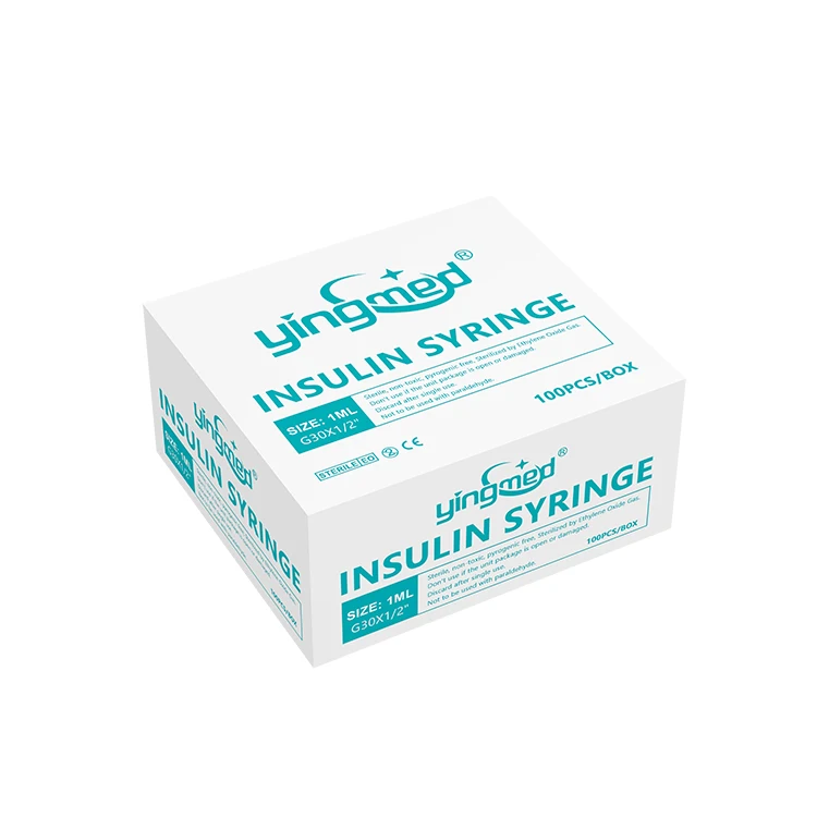 Yingmed Disposable Medical Syringe Diabetic Syringe 0.3Ml 0.5Ml 1Ml Insuline Syringe With Needle