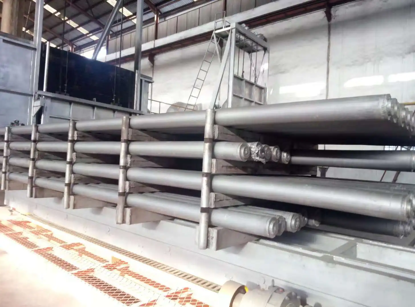 regenerator heating system type aluminum melting furnace with billet hot top casting table