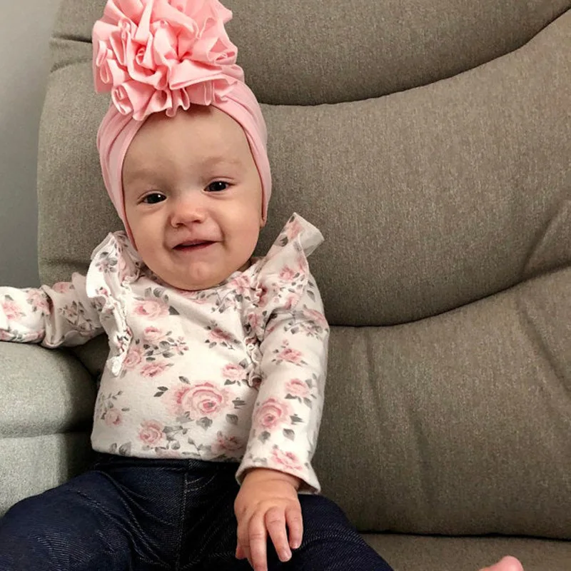 18 Colors Newborn Baby Turban Soft Cute Cotton Solid Baby Hair Turban Infant Beanie Baby Newborn Hat With Knot