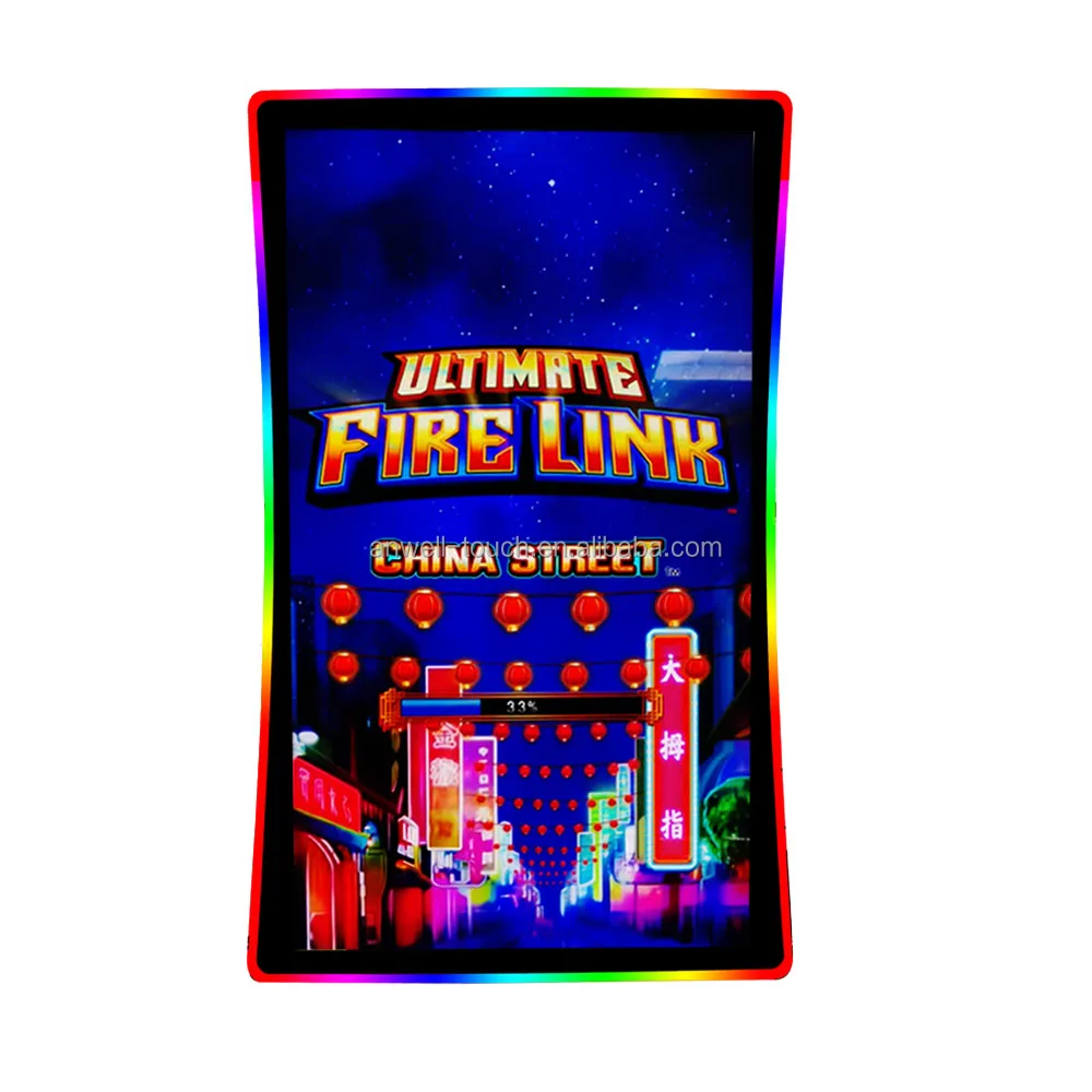 Bally Firelink/IGS/skill gaming monitor Curved PCAP touch screen LED bar Multi capacitive touch monitor