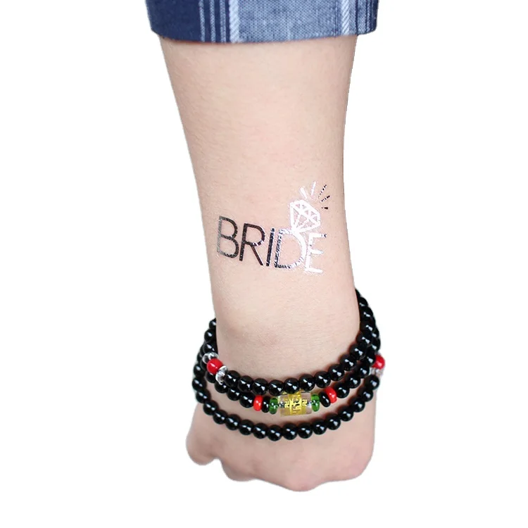 Bachelorette Party Favors Supplies Gifts Team Bride Temporary Tattoos Metallic Tattoos Bride Tribe  Accessories