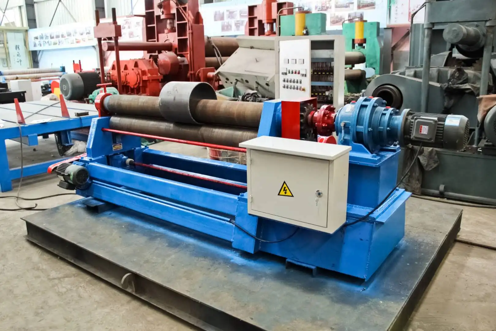 Steel plate rolling machine / 3 sheet roller bending machine