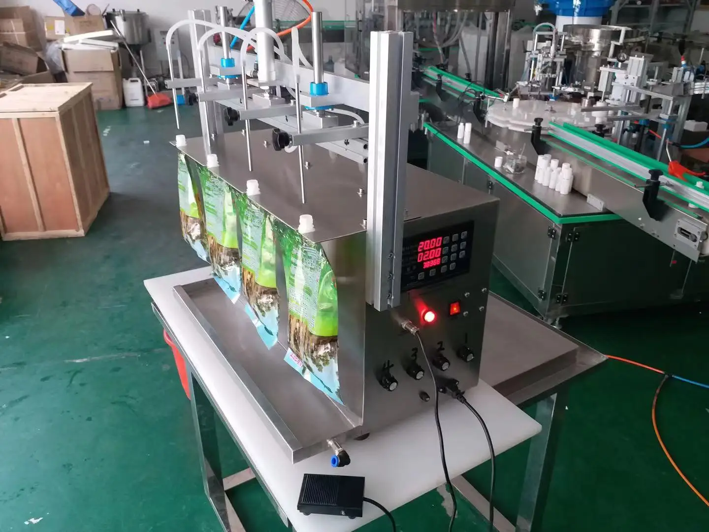 Liquid manual control filling machine for Washing fluid/Laundry detergent doypack filling machine