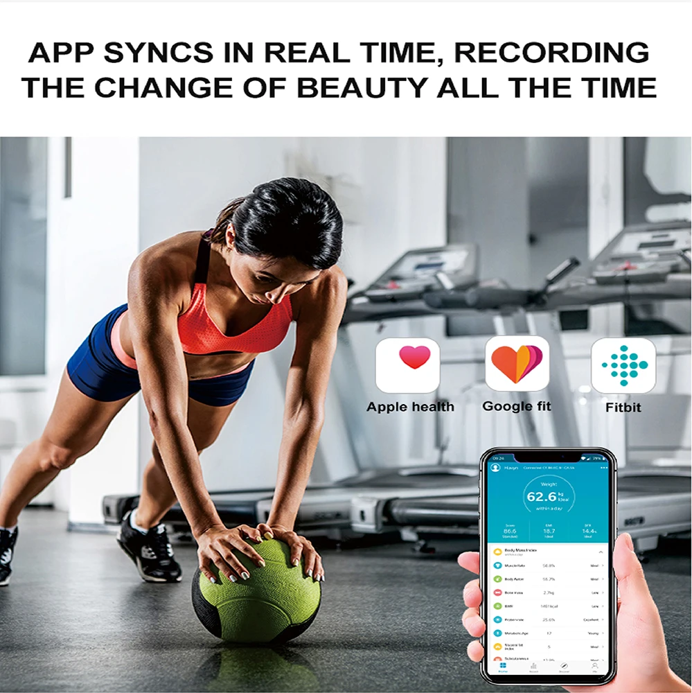 Human Bluetooth Composition Analyzer Digital Bathroom Scale Weighing Scale With Body Fat