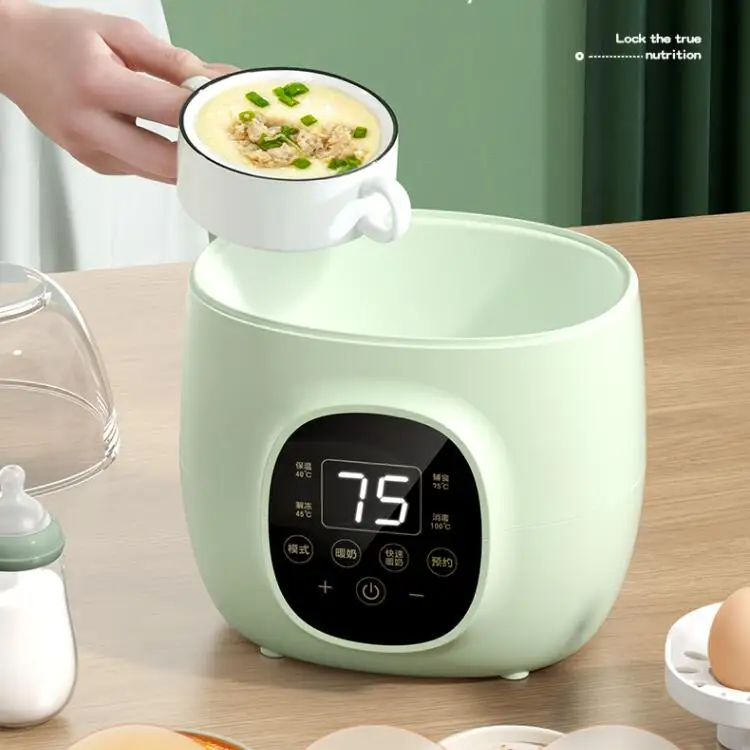 Intelligent LED Panel Control Electric Baby Milk Bottle Warmer Double Bottle Steam Sterilizer Food Heater