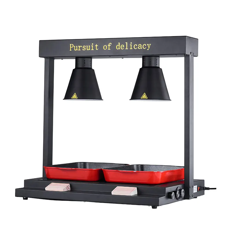 Commercial Food Warming round Heat Lamp AC Power Adjustable Head Buffet Warmer for Parties Restaurant Kitchen Home Use