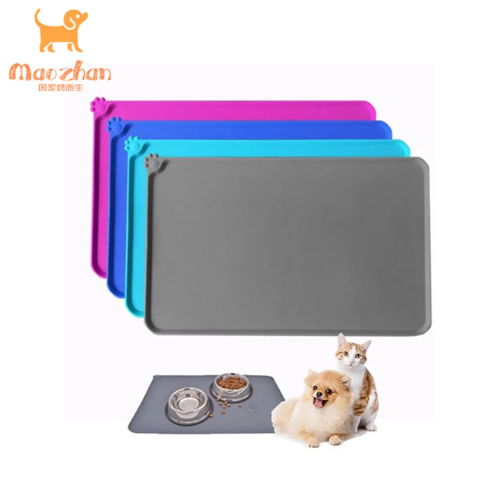 
MZ-PM001S Large Waterproof Dog and Cat Feeding Mat, FDA Grade Silicone Pet Food Mat with Multiple Sizes 