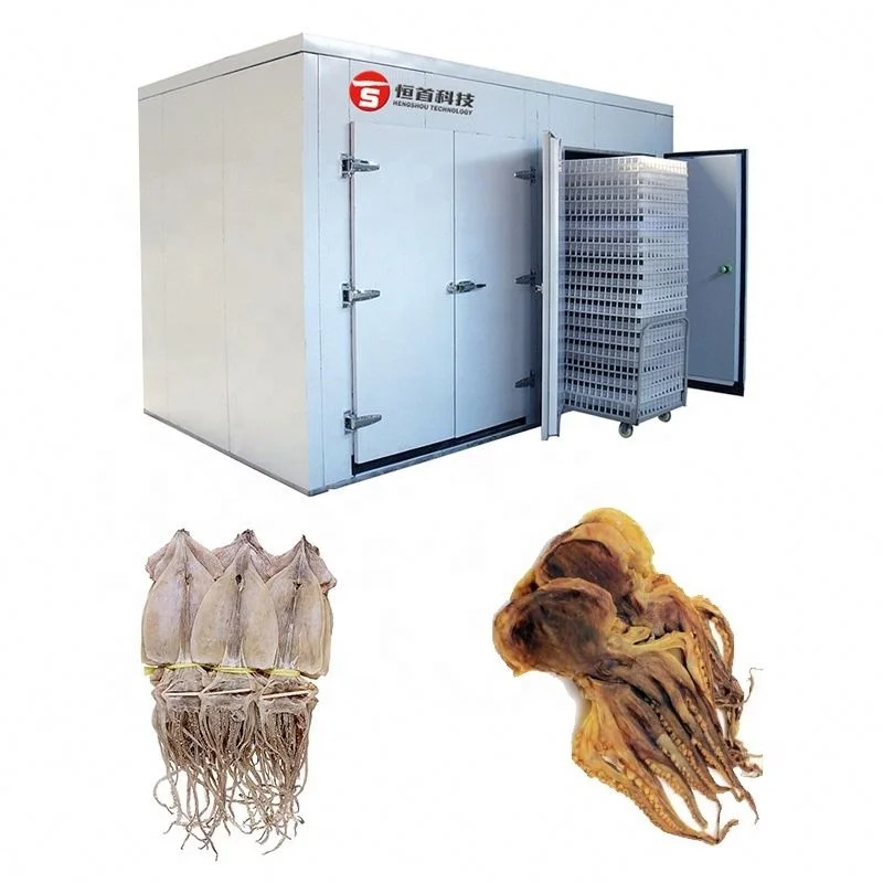2000Kg Customized OEM ODM Heat Pump Cuttlefish Squid Calamari Octopus Fish Meat Food Drying Equipment