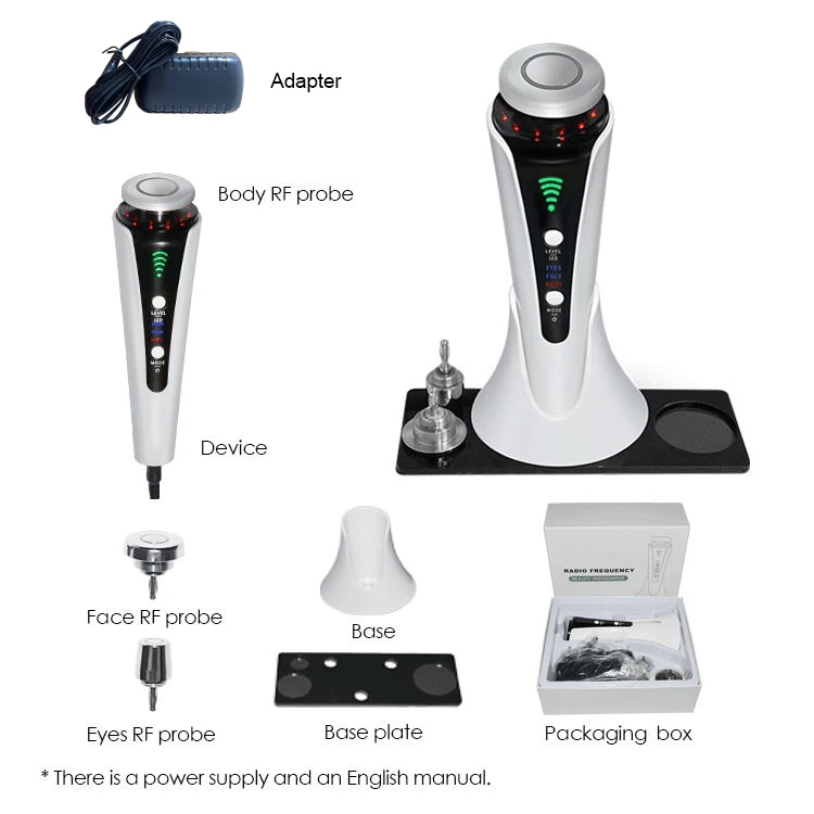 3in1 RF Beauty Instrument device Massage Wrinkle Remover Skin Tightening Skin Care Device With LED Light Therapy