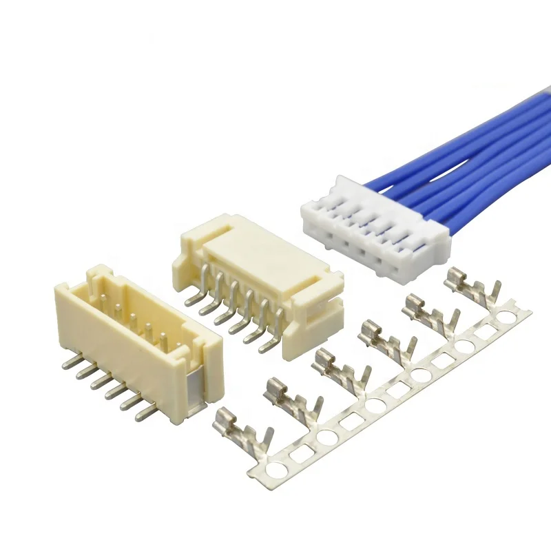 KR2001 jst ph 2.0 2 3 4 5 pin 6pin ways female single connector with flat wires harness cable plugs connectors