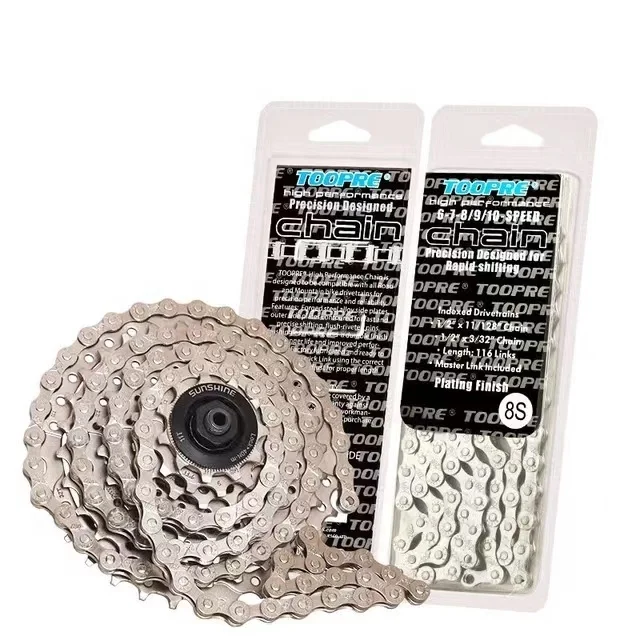 Bicycle Chain 6 7 8 9 10 11 12 Speed Velocidade Electroplated Silver Chain Mountain Road Bike MTB Chains