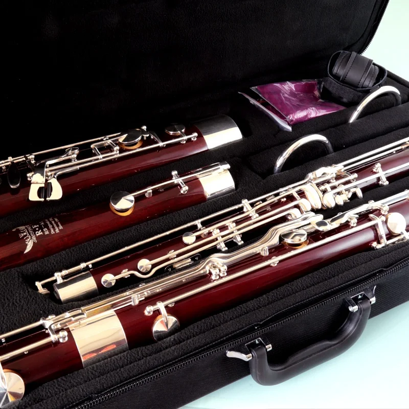Roffee Silver plated C tone Maple Wood C key Bassoon
