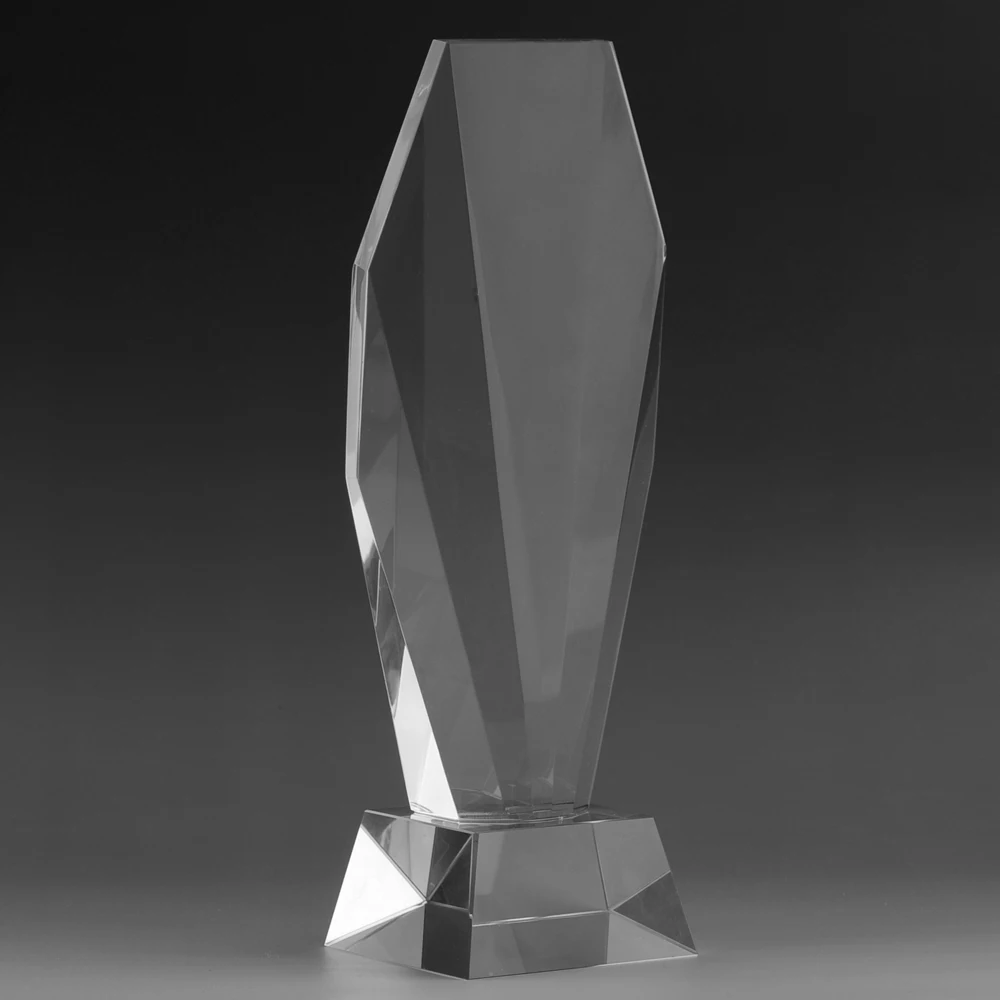 
Crystal trophy for Business awards shell shape sports glass trophy free custom logo 